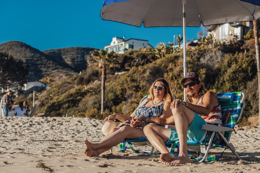 A Couple Spending Their Summer at the Beach